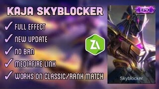 NEW KAJA SKYBLOCKER EPIC SCRIPT SKIN FULL EFFECT | MOBILE LEGENDS