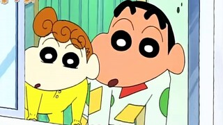 [Crayon Shin-chan] Chủ nhật đi ăn bánh mì kẹp thịt và cola, thực đơn gồm 2 món croquette và vây cá m