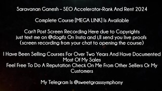 Saravanan Ganesh Course SEO Accelerator-Rank And Rent 2024 download