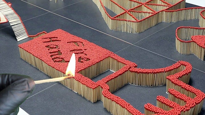 Xếp hình domino bằng que diêm