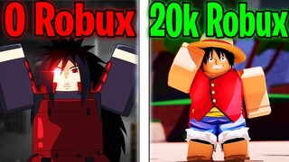 Spending $20,000 Robux on Anime Games (ROBLOX)