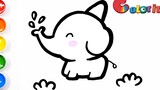 [Simple strokes] Cute and simple elephant strokes! Collect it now!