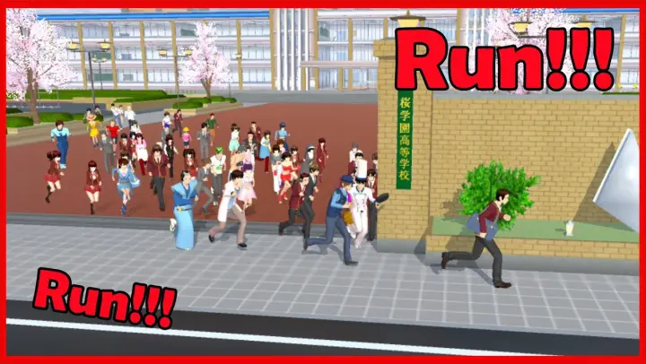 The Race Between NPCs in SAKURA School Simulator