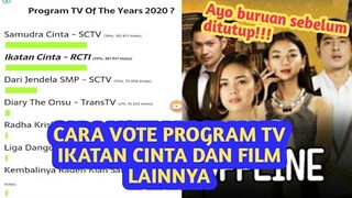 CARA VOTE PROGRAM TV IKATAN CINTA DAN FILM LAINNYA! DI HP ANDROID