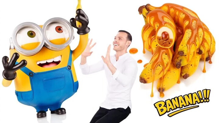 [Master pencuci mulut ala Prancis Amaury Guichon] Cokelat pisang Minion 🍫🍌