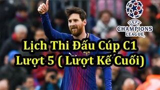 Lịch Thi Đấu Champions League Vòng Bảng Lượt 5 - Bảng Xếp Hạng Mới Nhất | Bóng Đá Hôm Nay