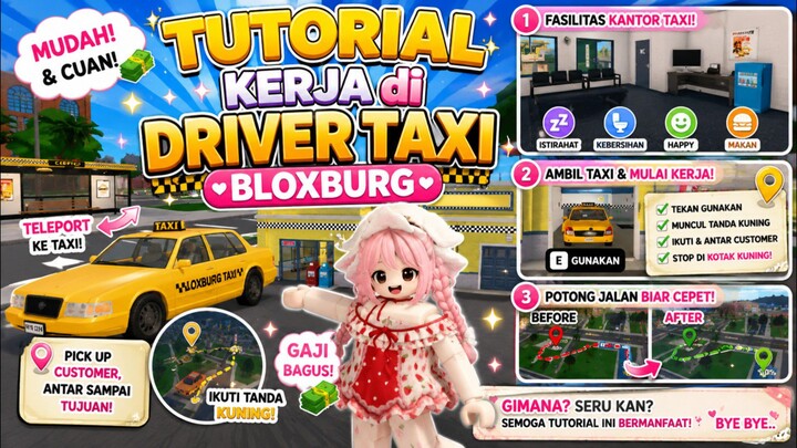 Tutorial Kerja di Driver Taxi Bloxburg🚕