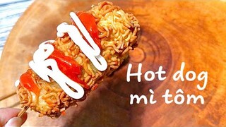 Hot dog MÌ TÔM món ăn vặt lý tưởng trong mùa dịch - nguyên liệu đơn giản tại nhà | chinh vào bếp#31