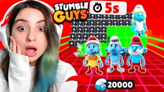ZERANDO BLOCKDASH LENDÁRIO ATÉ PEGAR TODAS as NOVAS SKINS dos SMURFS no STUMBLE GUYS!! FINALMENTE...