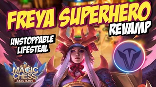 FREYA SUPERHERO UNSTOPPABLE LIFESTEAL ! MAGIC  CHESS UPDATE TERBARU