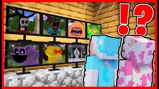 ATUN MEMBUAT CCTV UNTUK MEMANTAU SEMUA MONSTER !! Feat @sapipurba Minecraft