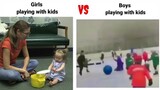 Girls Playing With Kids VS Boys Playing With Kids