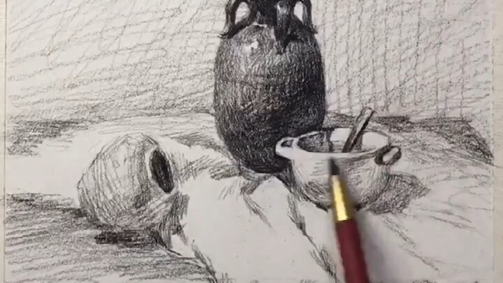 [Vẽ tĩnh vật chì] Thoải mái vẽ thêm một bức nữa!