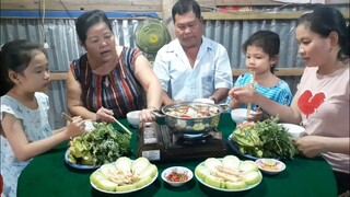 Làm Nồi Mắm Kho Chấm Bầu Luộc Rau Tần Ô Ngon Hết Sảy| TKQ & Family T562