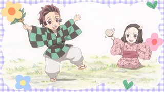 cute and funny moment of tangiro and nezuko