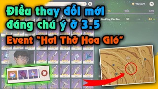 Điều thay đổi mới đáng chú ý ở 3.5 | Cách chơi Event "Hơi Thở Hoa Gió" Genshin Impact