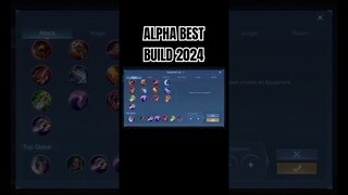 Alpha Best Build 2024 #shorts #mlbb