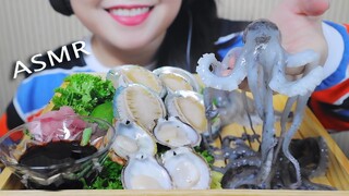 ASMR MOST POPULAR RAW SEAFOOD ON MY CHANNEL PART 05 OCTOPUS ABALONE VARIABLE THORNY OYSTER|LINH-ASMR