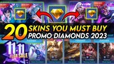 20 RECOMMENDED SKINS THAT YOU MUST BUY WITH ONLY 1 DIAMOND IN PROMO DIAMOND EVENT 2023! - MLBB