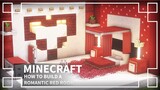 ⚒️[Minecraft Tutorial] : How to make a Red Bedroom | Romantic Red Room