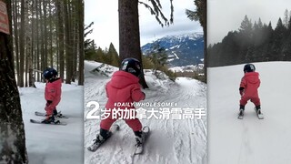 2岁的加拿大滑雪高手