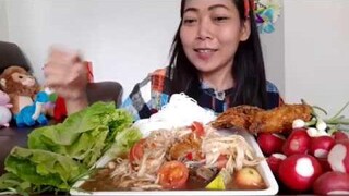 ตำปูปลาร้านัวนัวจ๊ะ ฝนพากิน