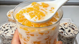 难怪奶茶店七八块一杯的撞奶小朋友们都爱吃，其实做法很简单，只要你会烧开水就会做，冰冰凉凉的跟吃果冻一样，简单又卫生！