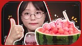 Eat refreshing watermelon shaved ice today~!