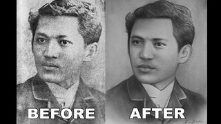 JOSE RIZAL OLD PHOTO RESTORATION | CHARCOAL DRAWING