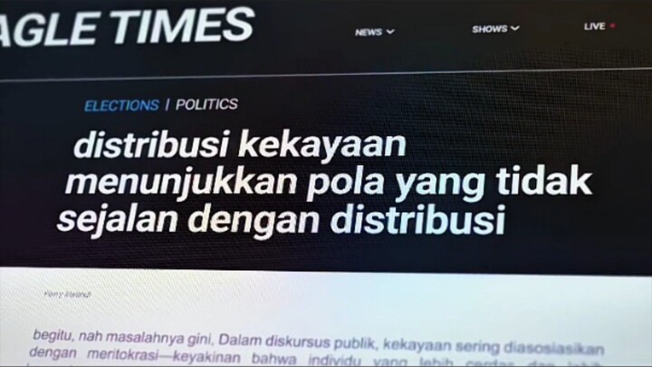 distribusi kekayaan tidak sejalan dengan kecerdasan?