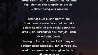 Semoga aku bisa Sabar ketika engkau memberikan ujian kepada ku
