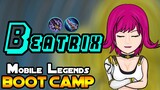 BEATRIX - TIPS, ITEMS, SPELL, EMBLEMS, AND GUIDE - MGL MLBB BOOT CAMP VOLUME 104