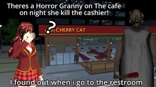 THERES A HORROR GRANNY ON CAFE IN SAKURA SCHOOL SIMULATOR FAKE