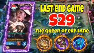 permainan alice queen natalisa di akhir season S29 mobile legends