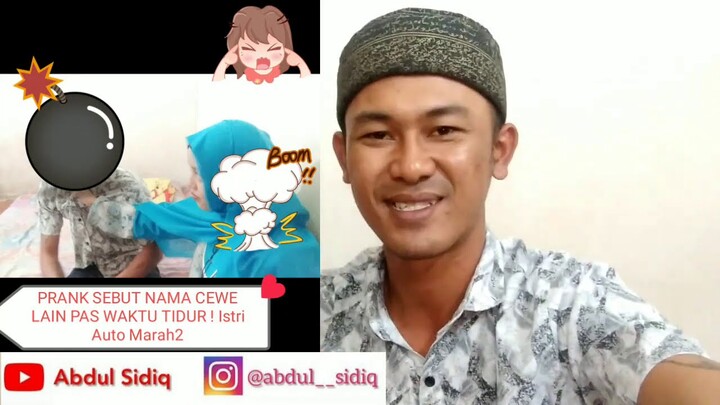 PRANK ISTRI !! SEBUT NAMA CEWE LAIN PAS WAKTU TIDUR
