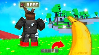 I Used a BANANA SWORD! (Roblox Bedwars)