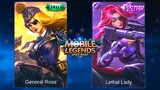 Lesley | Lethal Lady Starlight Skin VS General Rosa Elite Skin | Mobile Legends: Bang Bang