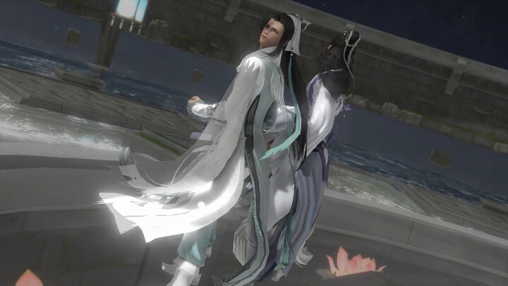 [Jian San MMD] Two little fairy boys dance together under the rain with umbrellas and pianos [Nakata