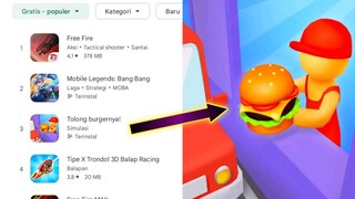 Game Terpopuler No 3 di Playstore saat ini😱 ~ Burger Please ~ Gameplay