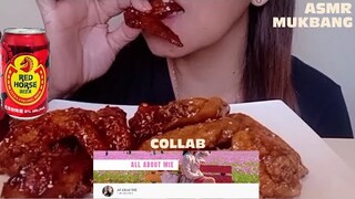 ASMR MUKBANG HONEY MUSTARD AND SWEET & SPICY CHICKEN  COLLAB WITH @All About MiE​