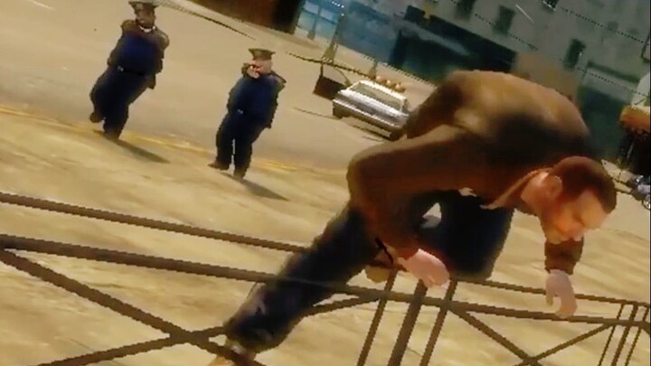 Can cops in GTA climb walls?