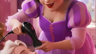 Fat Snow White shaved Elsa's hair as a prank