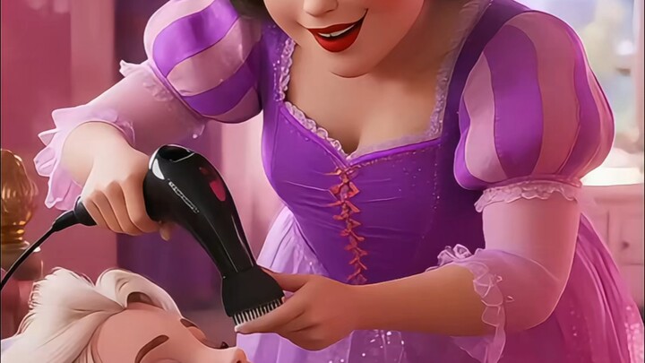Fat Snow White shaved Elsa's hair as a prank