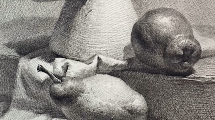 [Bút chì vẽ tĩnh vật] Làm sao tô màu nền?