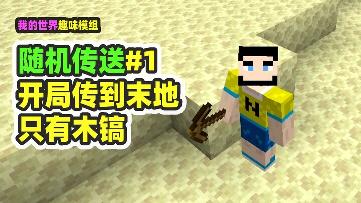 Minecraft: Randomly teleported to the end of the world with only a wooden pickaxe.