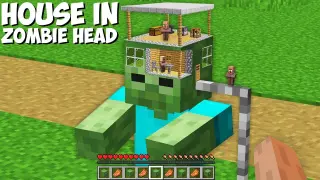 Why are THESE TINY VILLAGERS LIVING INSIDE ZOMBIE HEADS in Minecraft ? ZOMBIE HOUSE !