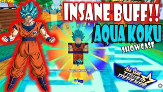 INSANE BUFF "AQUA KOKU" (GOKU SSJB) SHOWCASE - ALL STAR TOWER DEFENSE