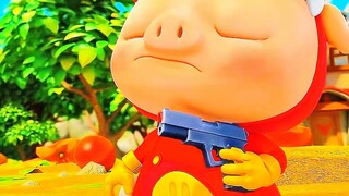Peppa Pig đang cầm một khẩu súng lục. Tuyệt vời.