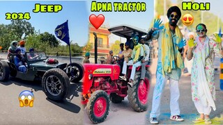 Hola Mahalla mai apna Tractor bhi aa gaya 😍 Anandpur Sahib mai Life ki Best Holi 😍