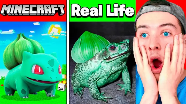 MINECRAFT POKEMON IN REAL LIFE | MEW, BULBASAUR & MORE!